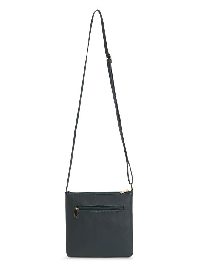 كابريس حقيبة كتف متوسطة الحجم من كابريس كيوي للنساء، مزودة بحزام قابل للتعديل وسحاب إغلاق لراحة الارتداء | حقيبة يد متعددة الاستخدامات للاستخدام اليومي والسفر والمناسبات الخاصة (أزرق داكن) - Image 5